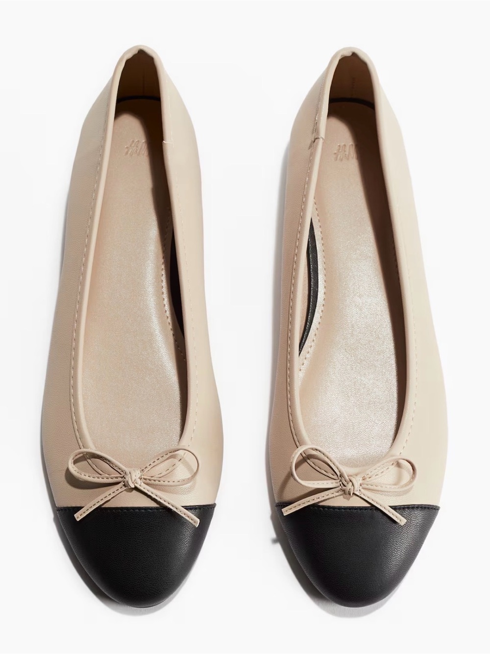 H&M Beige/Black Ballet Flats